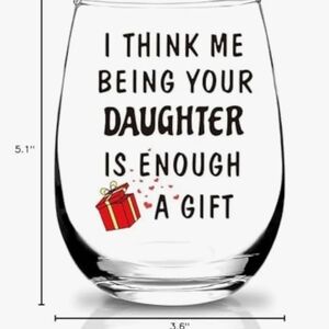 Mom gift funny wine glass *new*